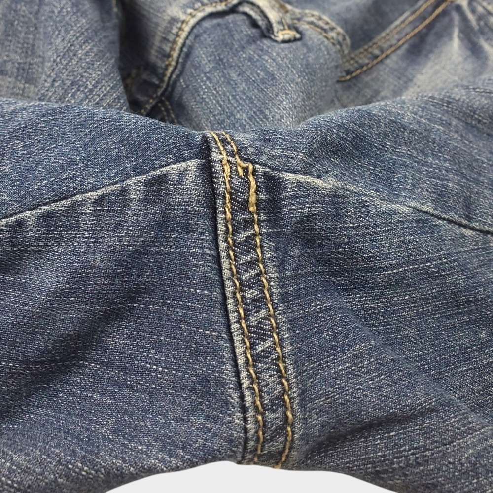 Ann Taylor LOFT Womens Denim Shorts Size 28/6 Medium Wash Blue Raw Hem Mid Rise - Picture 5 of 5